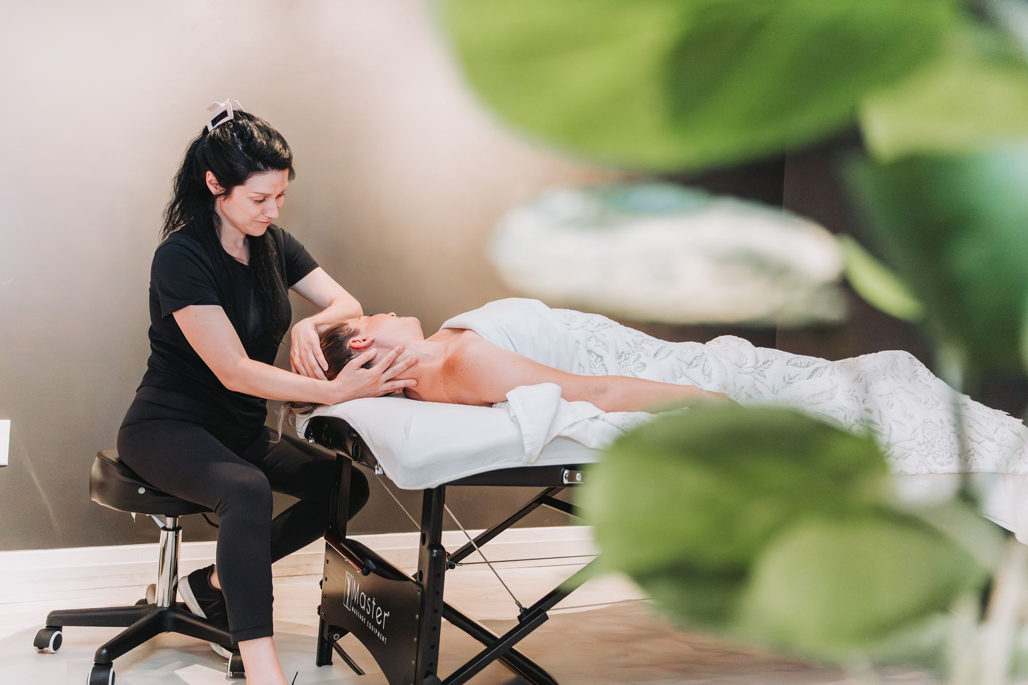 Registered massage therapy treatment in a MYO treatment room